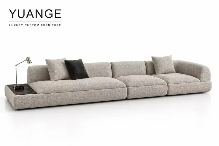 Long Chaise Modular Sofa — white-background catalog view