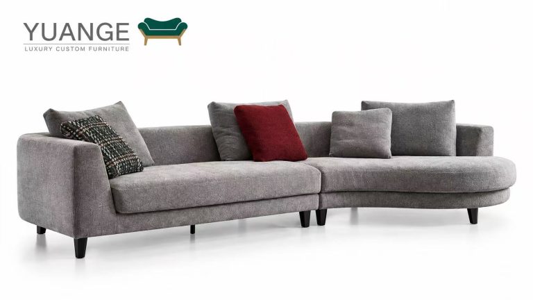 Grey Curved Sectional Sofa