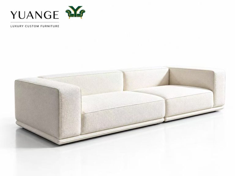 Low-Profile Cream Sofa