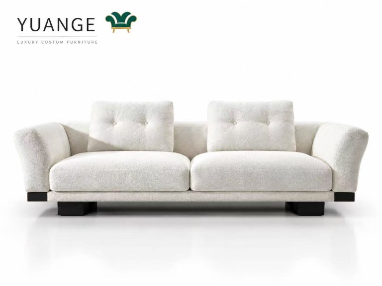 Ivory Two-Seat Lounge Sofa