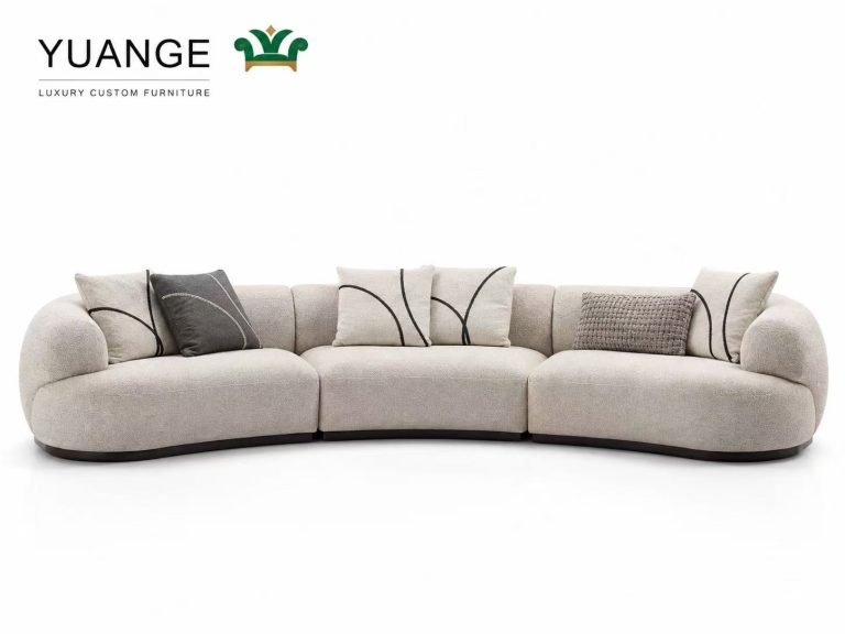 Sculpted Cream Modular Sofa